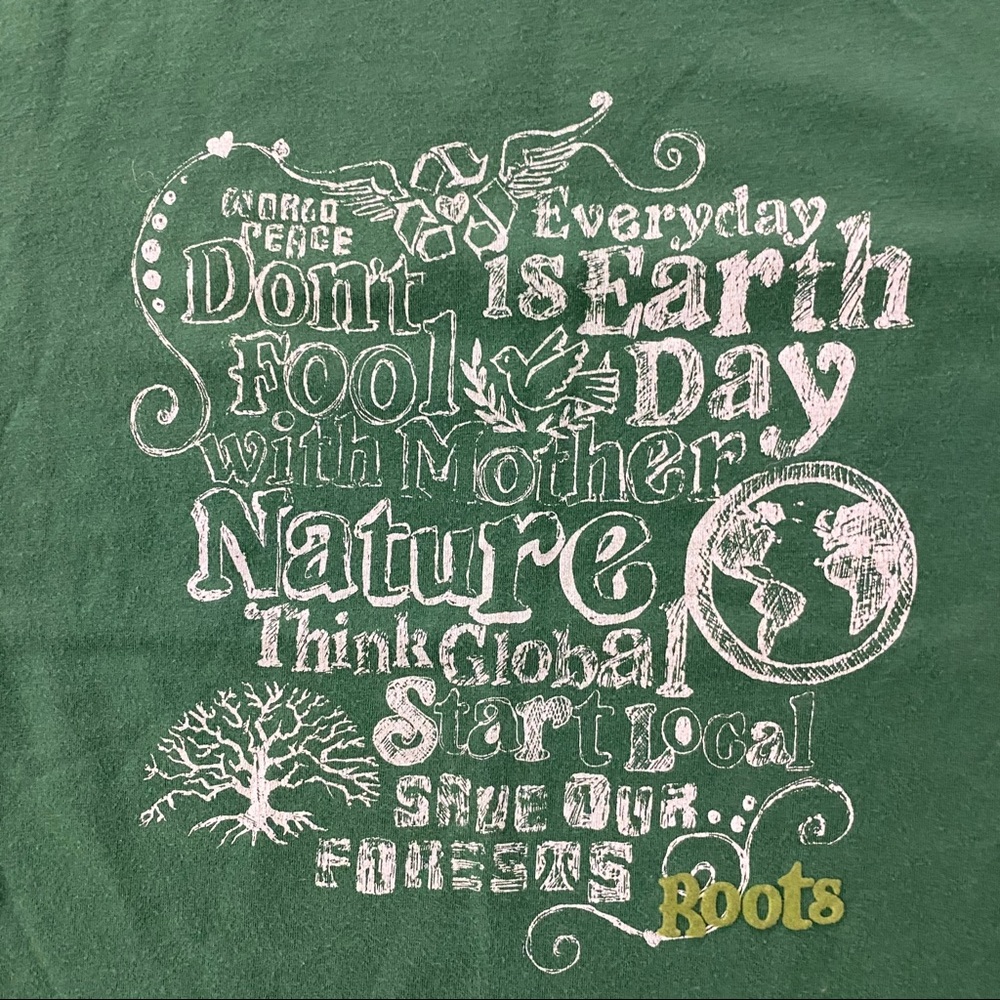 🛍3/$35🛍 Roots Earth Day Sleeveless T-shirt - Picture 3 of 4